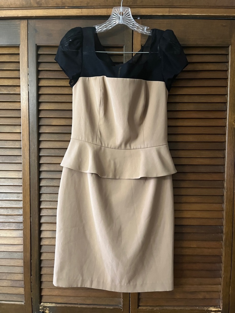 JayGodfrey Two-Tone Peplum Sheath Dress